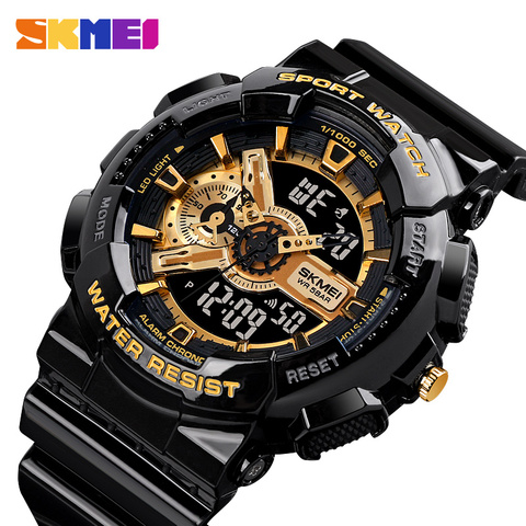 2022 New Fashion Digital Watch Men Student Waterproof Dual Wristwatches LED Chrono Alarm Clock Mens Watches Cool Hour Boys ► Photo 1/6