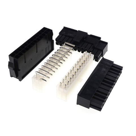 10pcs  CPU 24 Pin Receptacle Plug Housing Male PCB Header Pins EPS ATX PSC Motherboard Mainboard Connector Shell Wafer 4.2 mm ► Photo 1/6