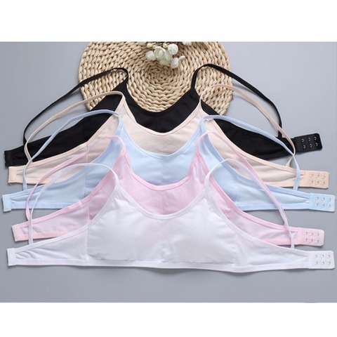 5pcs/lot Child Cotton Bra For Young Girls Kids Teenage Underwear