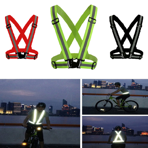Reflective Vest High Visibility Unisex Outdoor Running Cycling Safety Vest Adjustable Elastic Strap Fluorescence Work Wholesale ► Photo 1/6
