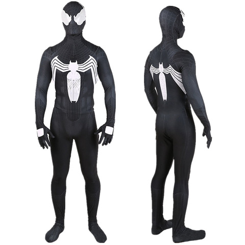 Black super hero Costume Cosplay Big Glasses Cosplay Halloween Costume Fullbody Jumpsuit Zentai Suit Bodysuit Costume Adult/Kid ► Photo 1/6