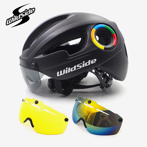 ultralight cycling helmet for men women road mtb mountain bike helmet with lenses Casco Ciclismo race bicycle helmet equipment ► Photo 1/6