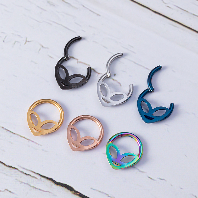 Longbeauty Hinged Septum Clicker Nose Rings 16G Cartilage Conch Helix Earring Hoop Surgical Steel Daith Rook Piercing Jewelry 8mm 10mm Longbeauty Hinged Septum Clicker Nose Rings 16G Cartilage Conch Helix Earring Hoop Surgical Steel Daith Rook Piercing Jewelry 8mm 10mm