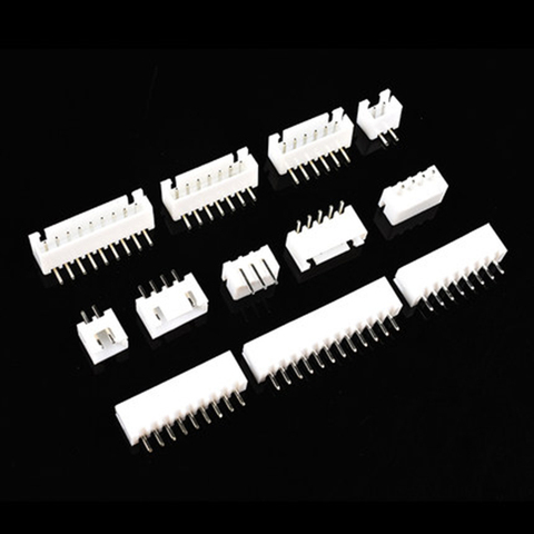 50PCS XH2.54 Connector 2P 3P 4P 5P 6P 7P 8Pin  Straight Pin Header Right Angle Socket 2.54mm Pitch XH For PCB jst ► Photo 1/3