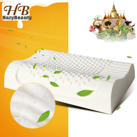 Thailand Natural Latex Bed Cervical Pillow Health Care Orthopedic Pillow for Neck Dunlopillo Latex Foam Pillow Sleeping Almohada ► Photo 1/6