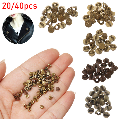 20/40 Pcs 4mm Printed Pattern Mini Buttons DIY Doll Clothes Sewing Metal Buckles Doll Decoration Accessories Gifts ► Photo 1/6