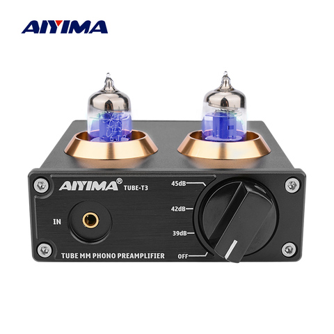 AIYIMA HiFi Pre Amplifier Audio Board Vacuum Tube 6J2 Phono Preamp Stereo Phonograph Preamplifier DIY For Power Sound Amplifiers ► Photo 1/6