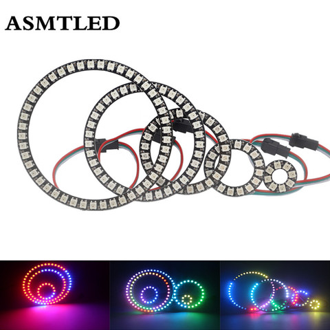 DC 5V WS2812B Individually Addressable Pixel Ring 8 16 24 35 45 LEDs WS2812 Built-in IC 5050 RGB LED Ring Module Led Strip Light ► Photo 1/6