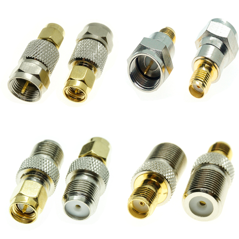 SMA Male Female To F Type Jack Plug RF Coaxial Connector Adapter Convertor 1Pcs ► Photo 1/1
