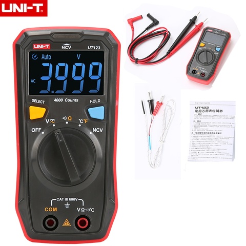 UNI-T MINI Digital Multimeter Household Pocket Size  Multimeter AC DC voltage Resistor temperature NCV Tester ► Photo 1/6