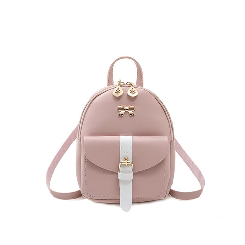 Women's Mini Backpack Luxury PU Leather Kawaii Backpack Cute Graceful Bagpack Small School Bags for Girls Bow-knot ► Photo 1/6