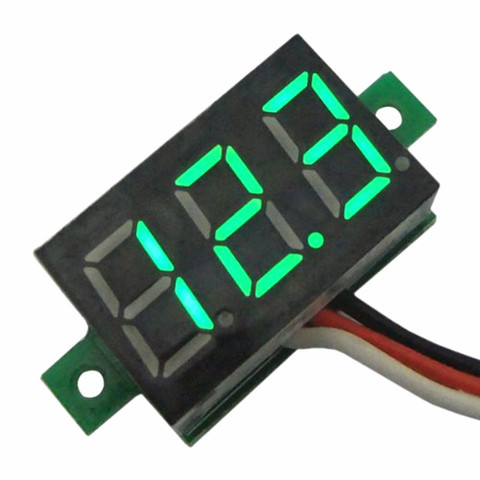 1PC Voltage Meter DC LED Voltmeter 0-30V Auto Car Mobile Power 0.28 inch Digital Motorcycle Tester Detector 12V Red Green Blue ► Photo 1/6