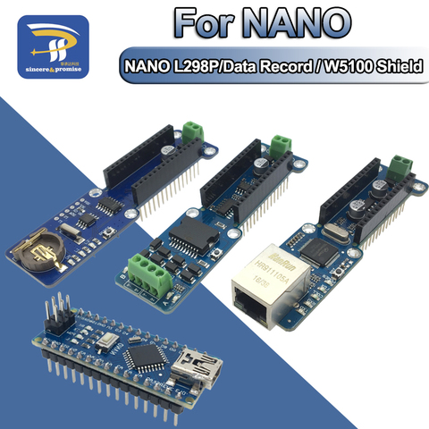 NANO 3.0 L298P 2A DC Stepper Motor Driver Shield Module W5100 Ethernet LAN Network / Data Record RTC Real Time Clock For Arduino ► Photo 1/6