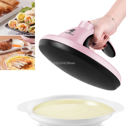 20cm Automatic Crepe Makers Nonstick Food Grade Material Mini Pancake Machine Household Electric Baking Pan 220V ► Photo 1/6