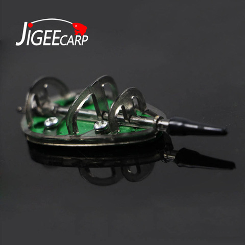 JIGEECARP 1pc Carp Barbel Coarse Inline Flat Method Set Feeder & Mould for Carp Fishing Feeder Lead Sinker Lead Pesca 20-100g ► Photo 1/6