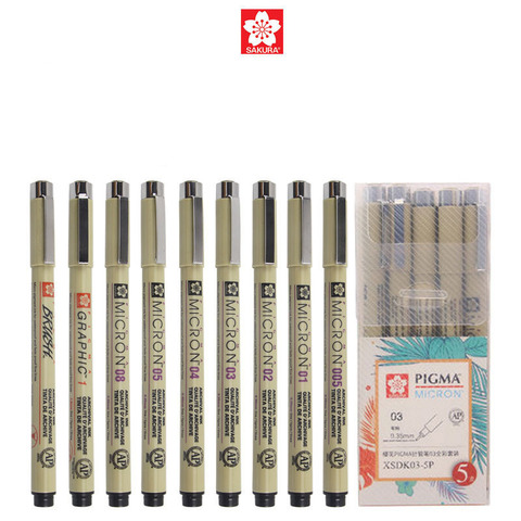 Sakura Pigma Micron Liner Pen Set Design Drawing Manga Sketch Colorful Art  Markers Fineliner Pens Japanese Stationery Supplies - Price history &  Review, AliExpress Seller - Giorgione Painting Store