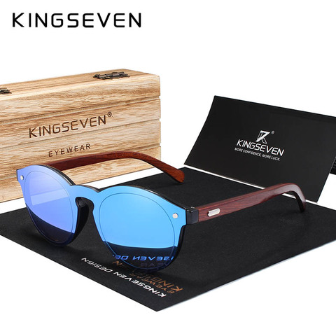 KINGSEVEN DESIGN 2022 Natural Handmade Wood Sunglasses Men Sun Glasses Women Brand Design Original Rosewood Glasses Oculo ► Photo 1/5