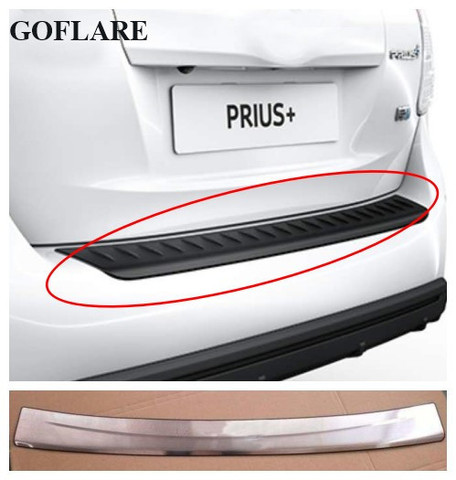 Rear Trunk Bumper Step Gurad Protector Trim for Toyota Prius A Alpha Prius V Prius+ Plus ZVW40 bumper sill scuff plate cover ► Photo 1/2