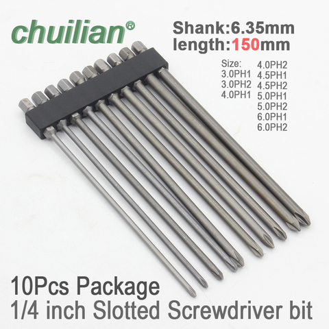 1Pcs 150mm long Hex Shank Magnetic Phillips Cross Screwdriver Bit Electric Screwdriver Head ► Photo 1/1