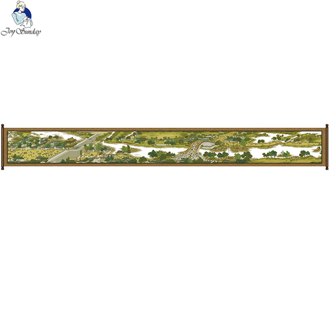 Riverside Scene at Qingming Festival(6) Cross Stitch Set Chinese Classic Picture 14ct 11ct Canvas Needlework Embroidery DIY Set ► Photo 1/6