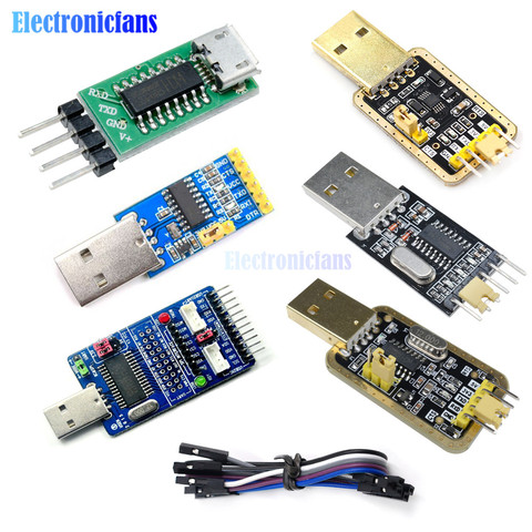 CH340G CH340C CH340 USB to TTL Converter Serial Port Adapter Download Module 3.3V 5V with Download Brush Line for Arduino ► Photo 1/6