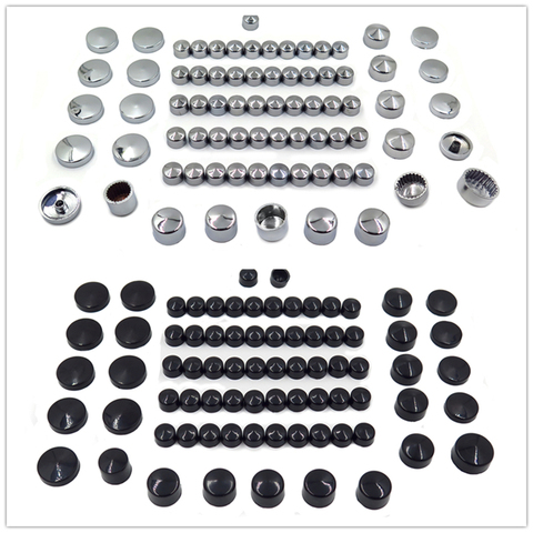 Aftermarket Free Shipping Motorcycle Part 77 Piece Black Caps Cover Kit For 04-15 Harley Sportster Engine & Misc Bolt Nut Chrome ► Photo 1/6