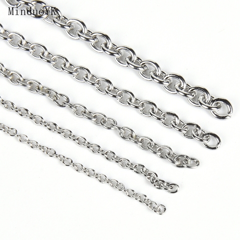 2-5 Meter Stainless Steel Necklace Cross Chain DIY Findings Accessories O Shape Link Chains For Jewelry Making ► Photo 1/6