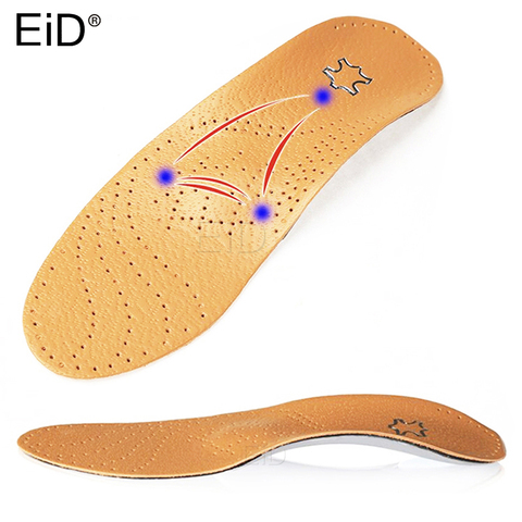 EiD Leather orthotic insole for Flat Feet Arch Support orthopedic shoes sole
