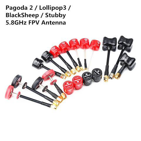 5.8GHz FPV Antenna Pagoda 2 / Lollipop3 / BlackSheep / Stubby  SMA / RP-SMA / MMCX / UFL Plug for RC FPV Racing Drone Quadcopter ► Photo 1/6