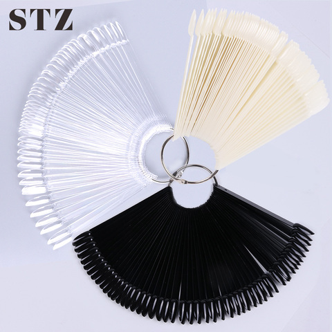 STZ 50/32/24 Tips/Set False Nails Fan Display Acrylic Fake Nail Art Tips For Gel Polish Practice Tools Manicure Accessories A23 ► Photo 1/6