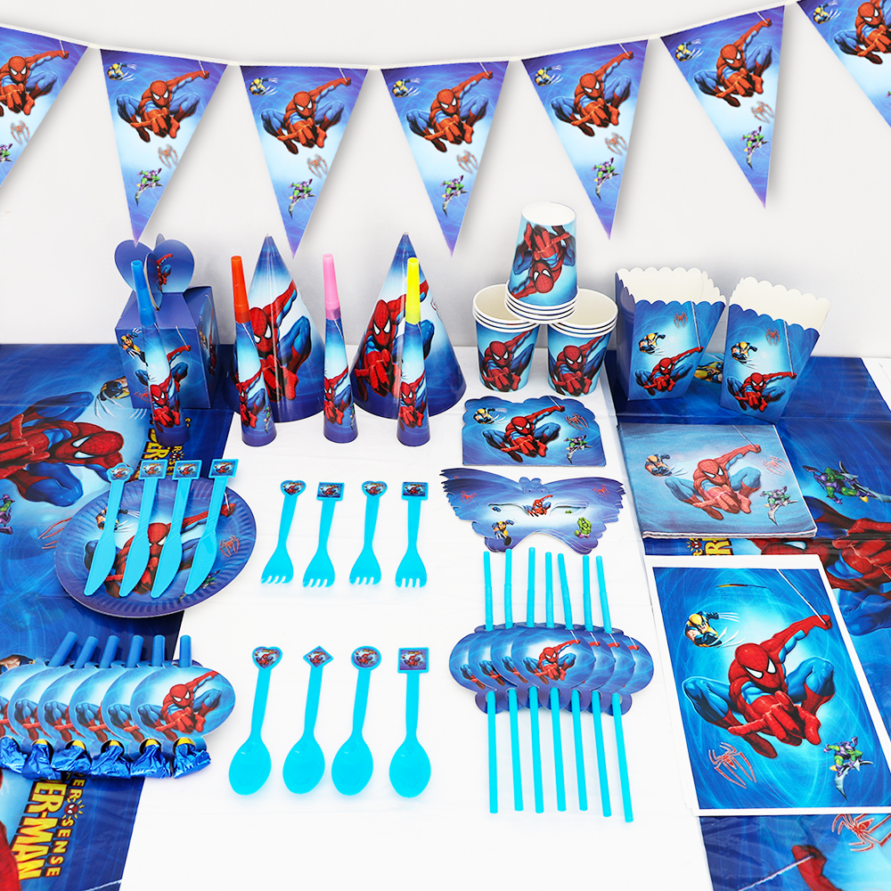 83Pcs Cartoon Spiderman Theme Kids Boy Birthday Decoration Party Baby  Shower Event Supplies Favor Items For Kids 10 People Use - Price history &  Review | AliExpress Seller - HYQ Party Store 