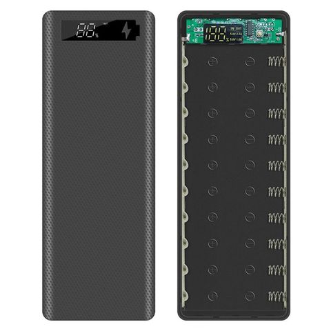 5V Dual USB10x18650 Power Bank Case With Digital Display Screen Mobile Phone Charger DIY Shell 18650 battery Holder Charging Box ► Photo 1/6