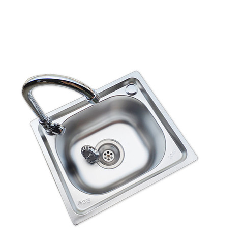 Kitchen Sink Stainless Steel Single Kitchen Sink Drain Pipe wash basin set pf92701 ► Photo 1/5