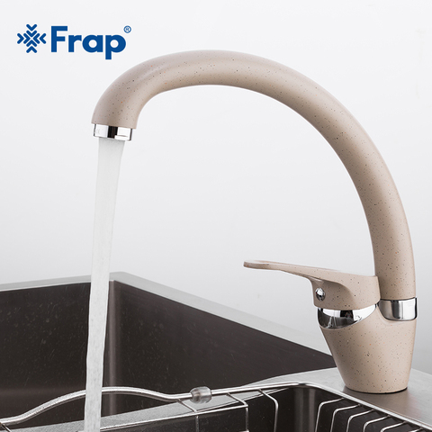 FRAP  Brass 5 color Kitchen sink faucet Mixer Cold And Hot Single Handle Swivel Spout Kitchen Water Sink Mixer Tap Faucets F4113 ► Photo 1/6