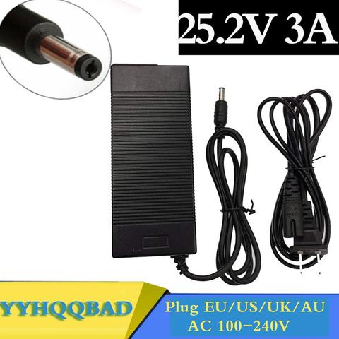 25.2V 3A Li-ion Battery Charger for 6Series 21.6V 22.2V 14500 14650 17490 18500 18650 26500 Polymer lithium battery pack Charger ► Photo 1/6