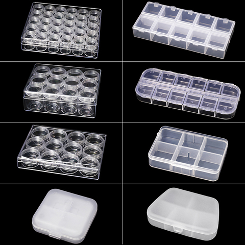 MIUSIE Plastic Small Transparent Box Jewelry Earring Bead Screw Pill  Case Chip Organizer Container Durable Storage Hot Sale ► Photo 1/6