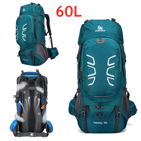 60L Hiking Backpack Outdoor Large Capacity Waterproof Wearproof Luggage Rucksack Men Women Camping Climbing Travel Sports Bag ► Photo 1/6