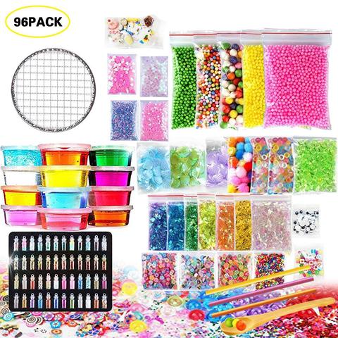 96 Pack Slime Making Kit Letter Style Slime Supplies Colorful Foam Balls  Candy Paper Polymer Fishbowl Beads DIY Slime Set Toy - Price history &  Review, AliExpress Seller - Jo Toy Store