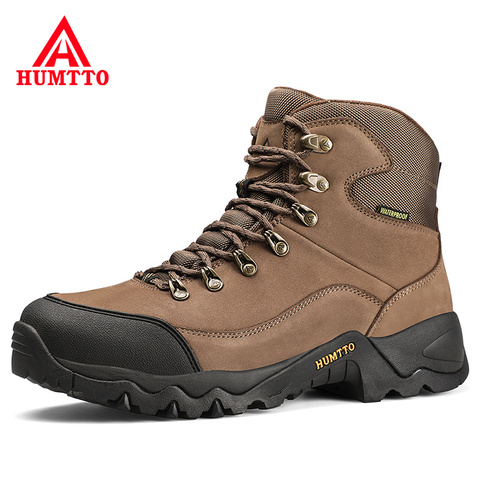 HUMTTO Waterproof Hiking Shoes Outdoor Mens Climbing Camping Men Boots Genuine Leather Professional Trekking Mountain Sneakers ► Photo 1/6