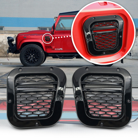 Car auto parts tuning air vent side vents grill 1pair left and right ABS for Land rover defend parts ► Photo 1/6