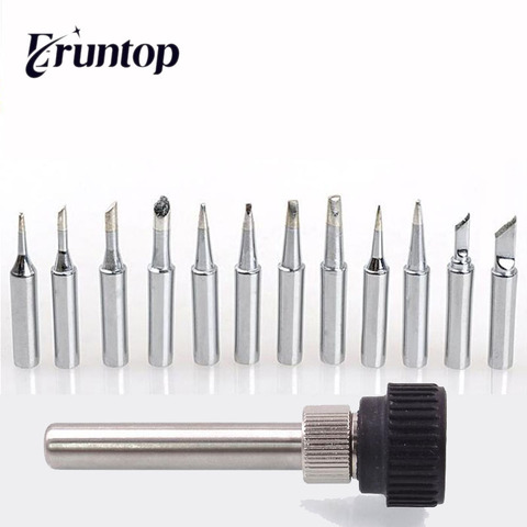 12PCS Silver Copper 900M-T Lead-Free Soldering Iron Tip+Iron Casing   For AOYUE HAKKO SAIKE ATTEN YIHUA 8586 Soldering Station ► Photo 1/6