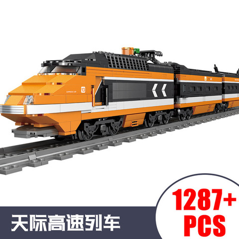 KAZI City Train Power Function Technic Building Block Bricks DIY Tech Toys For Children Compatible All Brands train ► Photo 1/6