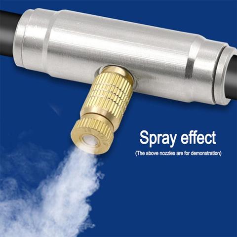 1 Pcs Copper Misting Fog Cooling Nozzles Atomizing Sprayers For Hose Garden Irrigation Agricultural Atomizing Sprinklers ► Photo 1/6
