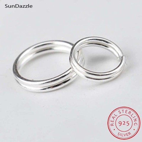 Genuine Real Pure Solid 925 Sterling Silver Double Open Jump Rings Split Ring Making Key Chains Jewelry Findings Accessories ► Photo 1/6