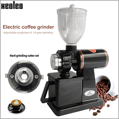 Xeoleo Electric Coffee grinder 600N Coffee mill machine Coffee Bean grinder machine flat burrs Grinding machine 220V Red/Black ► Photo 1/6