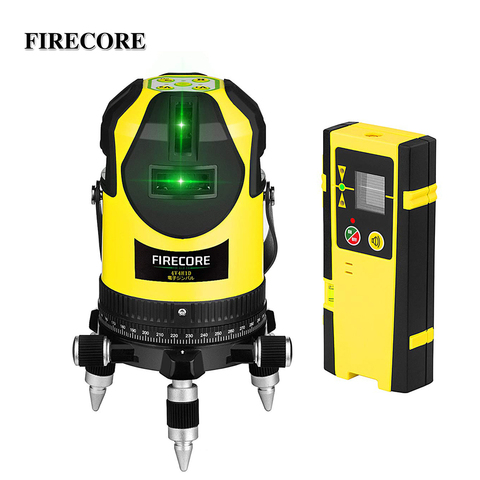 FIRECORE 8Lines Green Laser Level Electronic Self-Leveling 360 Super Powerful Laser Cross Lines with Receiver ► Photo 1/6