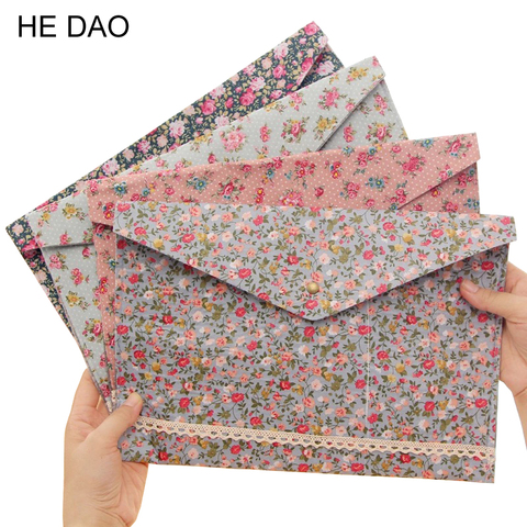 Vintage Dots Flower Face Series A4 Documents File Bag Files Folder Stationery Filing Production Folders Portfolio ► Photo 1/6