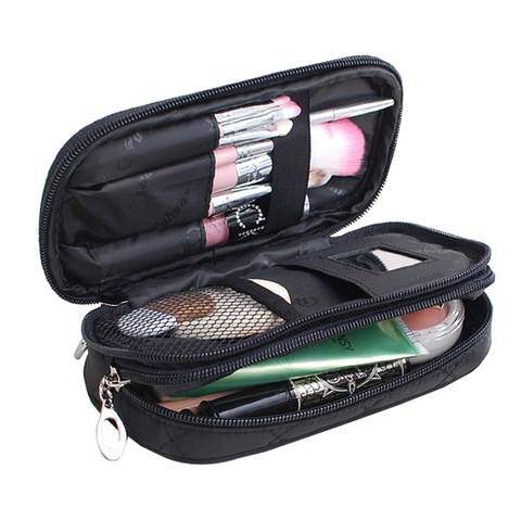 Women Mirror Cosmetic Bag Travel Organizer Makeup bag Mini Clutch Cosmetologist  Cases Nylon Waterproof Toiletry Pouch Box ► Photo 1/6