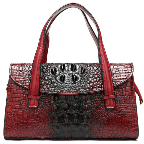 MAHEU woman handbags genuine leather bag luxury brand designer alligator hand purse cow leather tote bags fashion ladies purse ► Photo 1/1