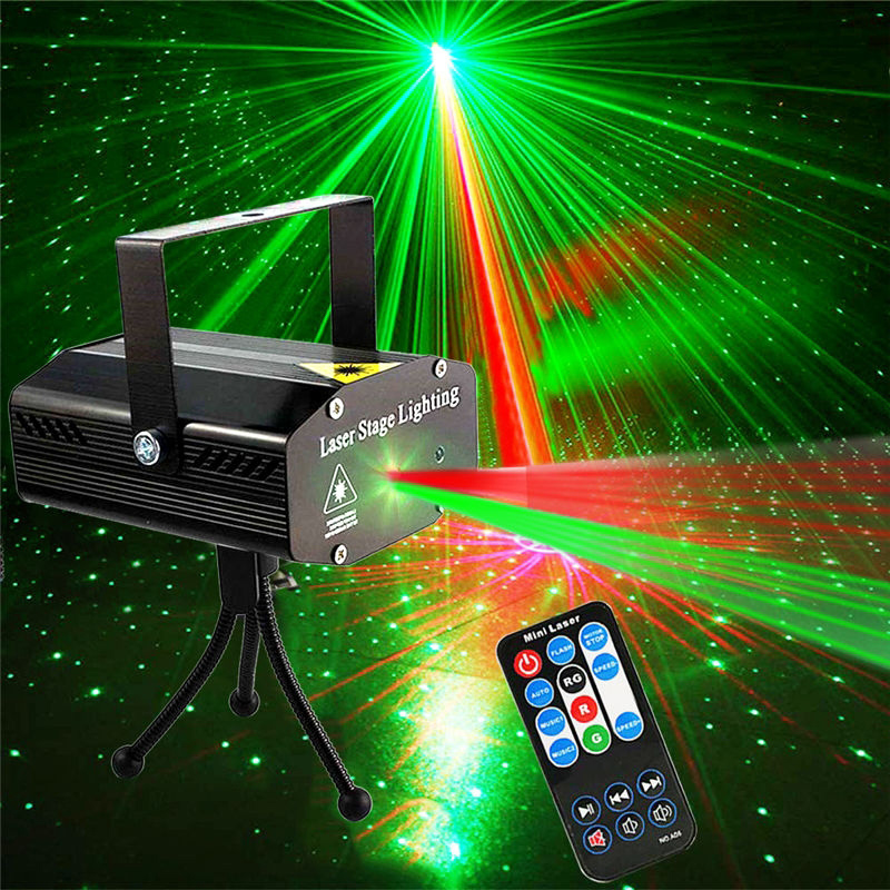 Mini LED R&G Laser Projector Stage Strobe Lighting DJ Disco KTV Party Club Light 